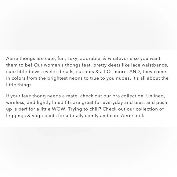 🆕Real Good  by Aerie Seamless Thong Tanga - Picture 7 of 14